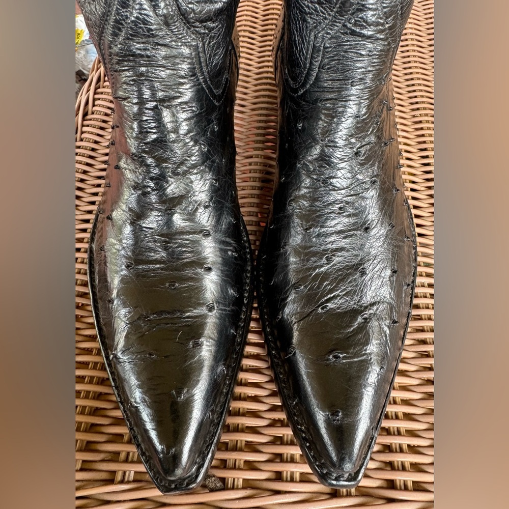 SOLD! Look Gorgeous Falconhead Tres Outlaws Full Ostrich Cowboy Cowgirl Boots.